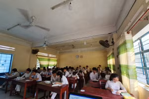 Học sinhTrường THPT Phan Thành Tài (TP Đà Nẵng) trong giờ học.