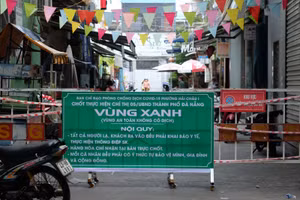 Một tổ dân phố thuộc vùng xanh. 