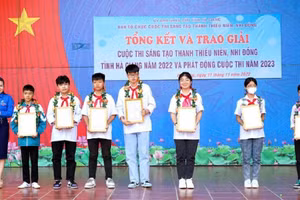Hà Giang trao giải Cuộc thi Sáng tạo thanh thiếu niên nhi đồng năm 2022