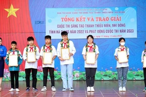 Hà Giang trao giải Cuộc thi Sáng tạo thanh thiếu niên nhi đồng năm 2022