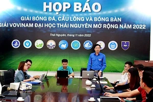 Đại học Thái Nguyên tổ chức họp báo giải thể thao mở rộng năm 2022.