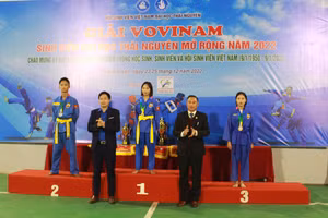 Khai mạc Giải Vovinam Sinh viên Đại học Thái Nguyên mở rộng năm 2022.