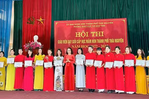 Thái Nguyên trao giải Hội thi giáo viên dạy giỏi cấp mầm non năm học 2022 - 2023.