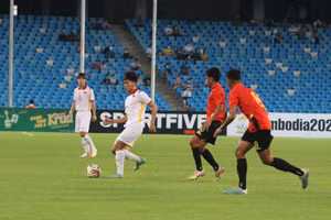 U23 Việt Nam vượt qua U23 Timor Leste, gặp Thái Lan ở chung kết giải U23 Đông Nam Á 2022. (Ảnh: VFF).