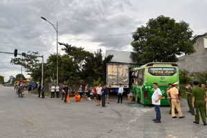 Hiện trường vụ tai nạn. (Ảnh: NT)