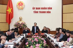 Bộ trưởng Phùng Xuân Nhạ phát biểu tại buổi làm việc với lãnh đạo tỉnh Thanh Hóa chiều 22/12.