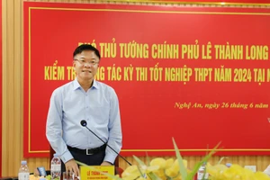 Phó Thủ tướng Lê Thành Long phát biểu chỉ đạo cuộc họp với tỉnh Nghệ An.