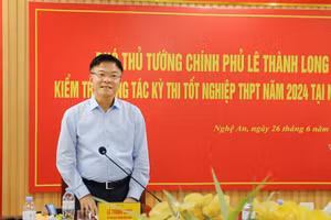 Phó Thủ tướng Lê Thành Long phát biểu chỉ đạo cuộc họp với tỉnh Nghệ An.