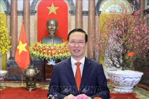 Chủ tịch nước Võ Văn Thưởng chúc Tết cổ truyền Giáp Thìn 2024. (Ảnh: TTXVN)