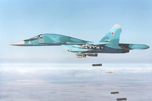 Máy bay ném bom Su-34 của Nga.