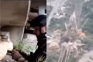 Lực lượng Ukraine cho nổ tung một cây cầu.