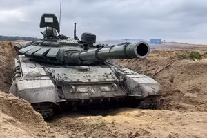 Khí tài quân sự tham gia cuộc tập trận chung giữa Belarus và Nga, tại bãi tập quân sự ở Belarus. 