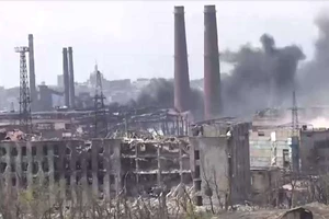 Giao tranh tại nhà máy thép Azovstal.