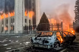 Biều tình ở Kazakhstan.