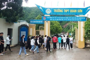 Trường THPT Quan Sơn (Thanh Hóa). (Ảnh: Thế Lượng)