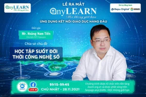 Hoàng Nam Tiến – Chủ tịch FPT Telecom, Cố vấn Chiến lược dự án anyLEARN chia sẻ tại lễ ra mắt