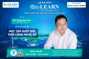 Hoàng Nam Tiến – Chủ tịch FPT Telecom, Cố vấn Chiến lược dự án anyLEARN chia sẻ tại lễ ra mắt