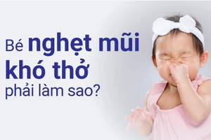 Bé bị nghẹt mũi khó thở xuất phát từ nhiều nguyên nhân khác nhau