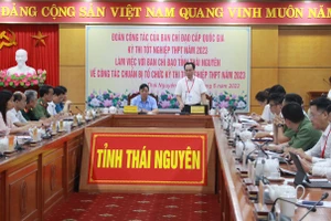 Thứ trưởng Hoàng Minh Sơn dẫn đầu đoàn công tác làm việc tại Thái Nguyên.