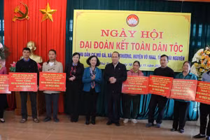 Trưởng Ban Tổ chức Trung ương dự Ngày hội Đại đoàn kết toàn dân tộc tại Thái Nguyên.