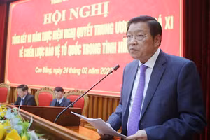 Trưởng Ban Nội chính Trung ương Phan Đình Trạc phát biểu chỉ đạo hội nghị.