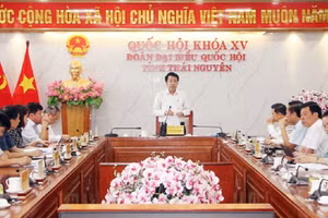 Đoàn công tác của Ủy ban Dân tộc làm việc với tỉnh Thái Nguyên.