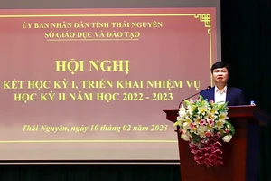 PGS.TS Phạm Việt Đức - Giám đốc Sở GD&ĐT tỉnh Thái Nguyên phát biểu tại hội nghị.