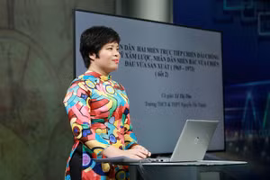 Cô Lê Thị Thu- Giáo viên trường THCS&THPT Nguyễn Tất Thành