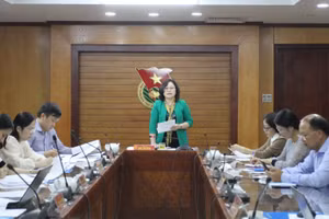 Thứ trưởng Ngô Thị Minh chủ trì buổi kiểm tra tại điểm cầu Hà Nội