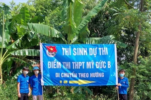 Phân luồng giao thông để thí sinh không đi qua vùng dịch