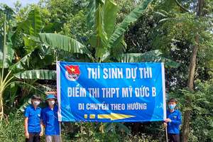 Phân luồng giao thông để thí sinh không đi qua vùng dịch