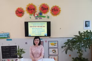 Giáo viên trường mầm non Yên Sở xây dựng bài giảng trực tuyến cho học sinh