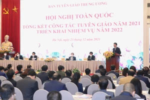 Hội nghị toàn quốc tổng kết công tác tuyên giáo năm 2021, triển khai nhiệm vụ năm 2022.