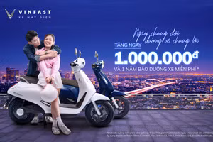 VinFast tặng quà Valentine cho khách hàng mua xe máy điện
