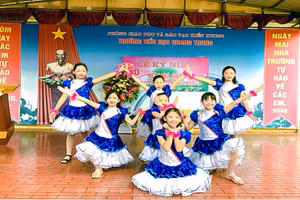 Tiết mục văn nghệ chào mừng ngày 20/11/2022 của học sinh trường Tiểu học Quang Trung- Kiến Xương –Thái Bình 