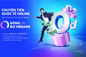 MB ưu đãi chuyển tiền quốc tế online 0 đồng trên BIZ MBBank