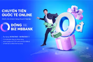 MB ưu đãi chuyển tiền quốc tế online 0 đồng trên BIZ MBBank
