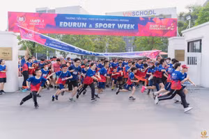 Trường Trung học Vinschool Imperia Hải Phòng tổ chức ngày chạy offline EDURUN (16/4/2023) quanh Khu đô thị Vinhomes Imperia với sự tham gia đông đảo của các em học sinh, phụ huynh và Cán bộ nhân viên, Giáo viên Nhà trường.