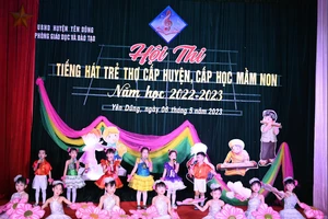 Hội thi ‘Tiếng hát trẻ thơ’ của mầm non Yên Dũng