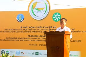 Bộ trưởng Bộ Nông nghiệp và Phát triển nông thôn Lê Minh Hoan phát biểu tại lễ phát động đề án.