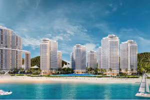 Marina District có diện tích hơn 13ha ôm trọn vòng cung biển xanh tuyệt đẹp.