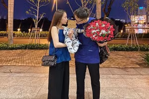 Đôi vợ chồng trẻ đón quý tử đầu lòng cách đây 4 tháng.