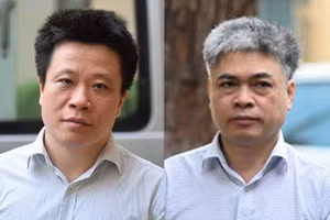 Chính sách "chi lãi ngoài" do Hà Văn Thắm chủ trương đã kéo theo nhiều người vào vòng lao lý (trong ảnh: Hà Văn Thắm, Nguyễn Xuân Sơn)