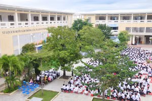 Trường THPT Võ Chí Công là điểm thi dành cho thí sinh thuộc diện F1, F2 và thí sinh trong khu cách ly y tế của Đà Nẵng