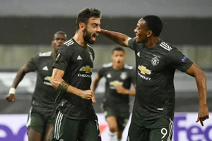 Bruno Fernandes ghi bàn thắng thứ 12 cho Man Utd. Ảnh: Reuters.