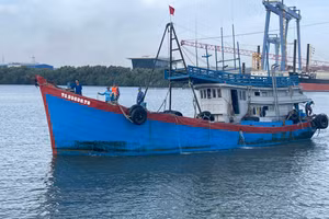 Bộ Tư lệnh Vùng cảnh sát biển 3 bắt tàu chở 25.000 lít dầu DO không rõ nguồn gốc