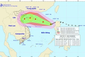 Dự báo thời tiết ngày 14/10: Bão di chuyển theo hướng Tây Tây Bắc, giật cấp 14