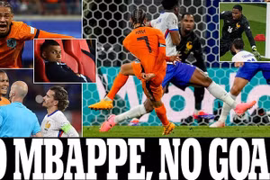 Chùm ảnh: Mbappe không thi đấu, tuyển Pháp bế tắc trước Hà Lan 