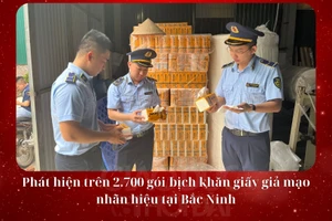 Phát hiện trên 2.700 gói/bịch khăn giấy giả mạo nhãn hiệu tại Bắc Ninh