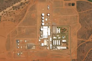 Căn cứ Pine Gap nhìn từ trên cao.